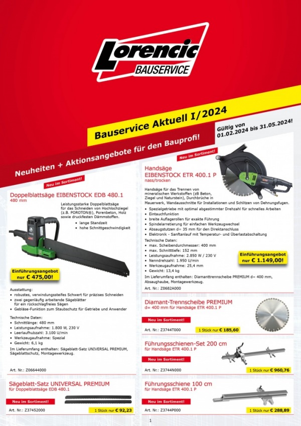 Bauservice Aktuell I/2024