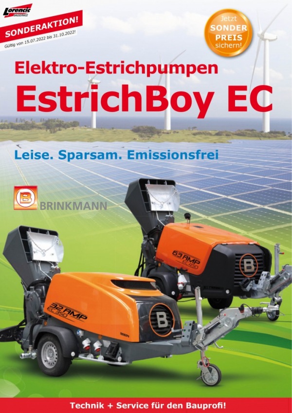 AKTION: Elektro-Estrichpumpen EstrichBoy EC 350 und EC 450